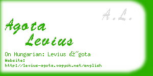 agota levius business card